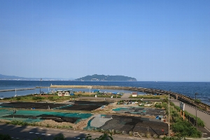 海と道路の写真