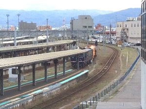 道南いさりび鉄道が出発する写真