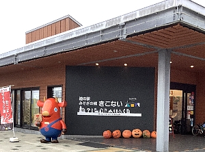 木古内道の駅のハロウィン飾りの写真