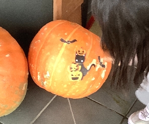 木古内道の駅のハロウィン飾りの写真