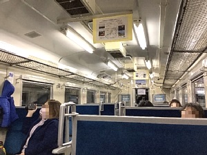 道南いさりび鉄道　夜景列車の写真