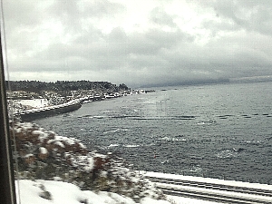 道南いさりび鉄道からの車窓の写真