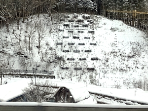 道南いさりび鉄道からの車窓の写真