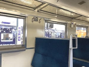 いさりび鉄道の車内の写真