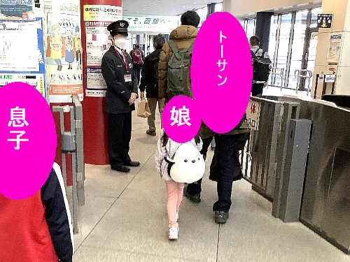 函館駅の団体改札入り口の写真