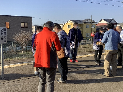 上磯駅の立ち売りの写真