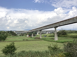 道南いさりび鉄道から見た景色の写真