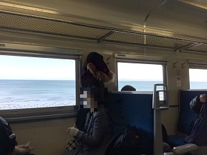 道南いさりび鉄道の車窓の写真