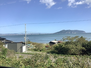 道南いさりび鉄道の車窓の写真