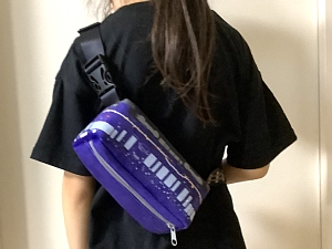 ながまれ号列車型ボディバッグの写真